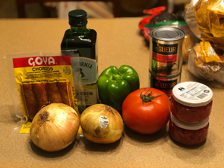 Chicken and Yellow Rice Ingredients