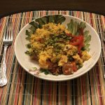 Chicken and Yellow Rice on the Table