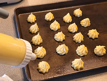 Piping out the Pate a choux