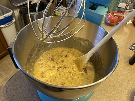 Pecan Pie Ingredients Mixed