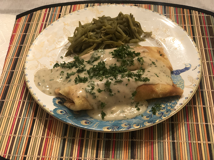 Tarragon Chicken Crepes