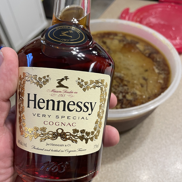 French Onion Soup: adding cognac