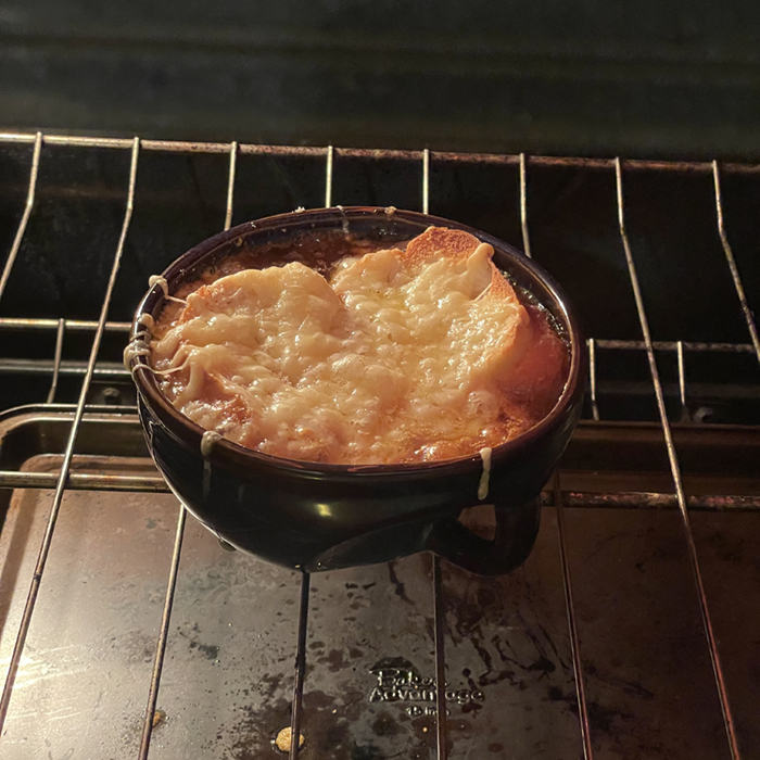 French Onion Soup: in the oven