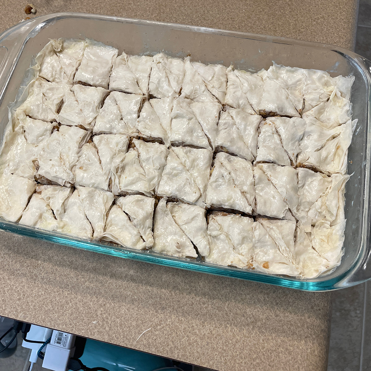 Baklava - Cut and ready for oven
