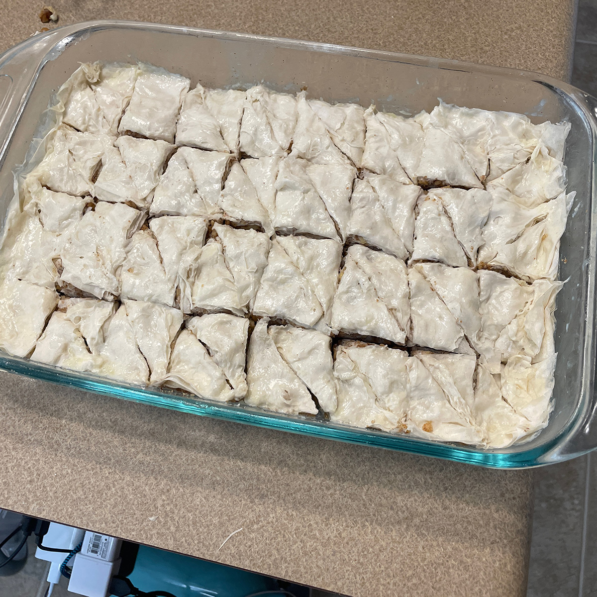 Baklava - Cut and ready for oven