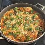 Chicken and Couscous Finished in Pan